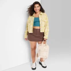 Women's Long Sleeve Cropped Button-Down Shirt - Wild Fable™ -Wild Fable GUEST 053052c0 07fb 4ada 907c 9792dbfe2e2d