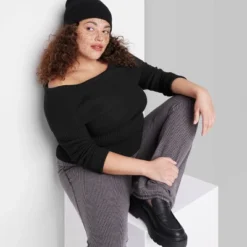 Women's Fitted Off The Shoulder Sweater Top - Wild Fable™ -Wild Fable GUEST 08c072fa 38a7 42b8 9182 c1d8538b88e8