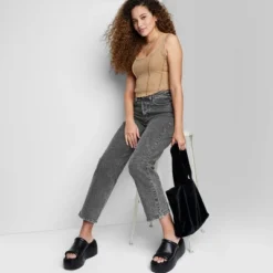 Women's Super-High Rise Straight Jeans - Wild Fable™ Black Wash -Wild Fable GUEST 08e6baab 67be 43f2 8de9 0a94a2233bc7