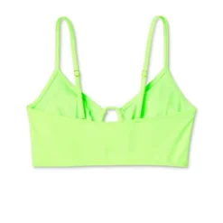 Women's Lace-Up Longline Bikini Top - Wild Fable™ Neon Green -Wild Fable GUEST 0cb4703c 39b1 4daa ae4c 68432ddeb422