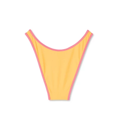 Women's Colorblock Ultra High Leg Extra Cheeky Bikini Bottom - Wild Fable™ Orange/Pink 6 Women's Colorblock Ultra High Leg Extra Cheeky Bikini Bottom - Wild Fable™ Orange/Pink - Image 6