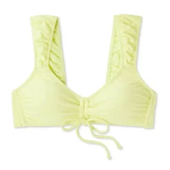 Women's Tie-Front Cap Sleeve Bralette Bikini Top - Wild Fable™ Light Yellow -Wild Fable GUEST 0f5b4534 d661 4b3f acaf 387f0110f725