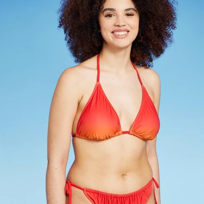 Women's Triangle Bikini Top - Wild Fable™ Orange Ombre Print 3 Women's Triangle Bikini Top - Wild Fable™ Orange Ombre Print - Image 3