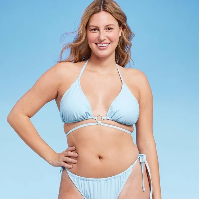 Women's Ring Front Strappy Triangle Bikini Top - Wild Fable™ 7 Women's Ring Front Strappy Triangle Bikini Top - Wild Fable™ - Image 7