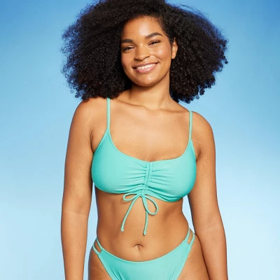 Women's Ruched Drawstring Front Bralette Bikini Top - Wild Fable™ 3 Women's Ruched Drawstring Front Bralette Bikini Top - Wild Fable™ - Image 3