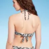 Women's Multiway U-Neck Bralette Bikini Top - Wild Fable™ Black/White Zebra Print