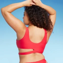 Women's Cut Out Longline Bralette Bikini Top - Wild Fable™ Red -Wild Fable GUEST 2240f2e6 623a 4e37 9a09 0eb94839cf1e
