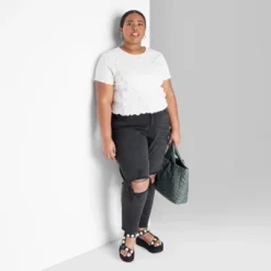 Women's Super-High Rise Curvy Tapered Jeans - Wild Fable™ Black Wash -Wild Fable GUEST 24f96f62 0047 4c1e 8c67 0ab7ebc7c0e7