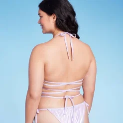 Women's Extreme Wrap Triangle Bikini Top - Wild Fable™ Light Purple Iridescent -Wild Fable GUEST 2554c135 8ddd 401c adb2 798895341fc4