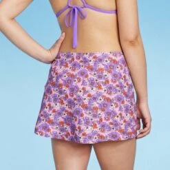 Women's Side-Slit Skirt Swimsuit Cover Up - Wild Fable™ Purple Floral Print -Wild Fable GUEST 2755fdcf 45d8 48ec a240 08b72495caf2