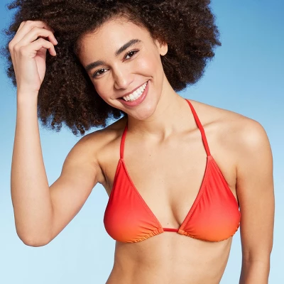 Women's Triangle Bikini Top - Wild Fable™ Orange Ombre Print 7 Women's Triangle Bikini Top - Wild Fable™ Orange Ombre Print - Image 7