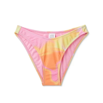 Women's High Leg Cheeky Bikini Bottom - Wild Fable™ Pink/Orange/Yellow Tie-Dye 5 Women's High Leg Cheeky Bikini Bottom - Wild Fable™ Pink/Orange/Yellow Tie-Dye - Image 5