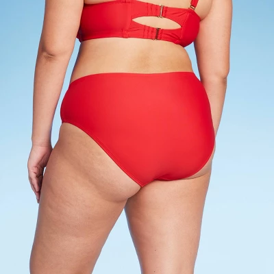 Women's Medium Coverage Bikini Bottom - Wild Fable™ Red 1 Women's Medium Coverage Bikini Bottom - Wild Fable™ Red