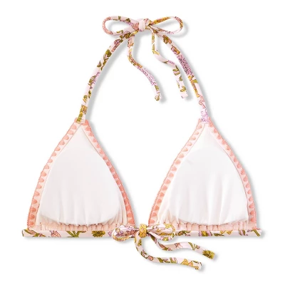 Women's Embroidered Detail Triangle Bikini Top - Wild Fable™ Multi Floral Print 6 Women's Embroidered Detail Triangle Bikini Top - Wild Fable™ Multi Floral Print - Image 6