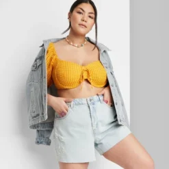 Women's High-Rise Cutoff Midi Jean Shorts - Wild Fable™ -Wild Fable GUEST 33fb0a23 af38 4681 a500 d0013bb8caa6