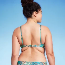 Women's Scoop Front Bralette Bikini Top - Wild Fable™ Blue Patchwork Print 11 Women's Scoop Front Bralette Bikini Top - Wild Fable™ Blue Patchwork Print -Wild Fable GUEST 3b1e2ee6 8d20 4431 bd97 df379dcffc40