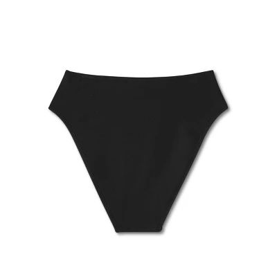 Women's High Leg Cheeky High Waist Bikini Bottom - Wild Fable™ Black 6 Women's High Leg Cheeky High Waist Bikini Bottom - Wild Fable™ Black - Image 6