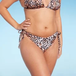 Women's Cut Out Strappy Side-Tie Extra High Leg Extra Cheeky Bikini Bottom - Wild Fable™ Multi Animal Print -Wild Fable GUEST 3cfdbde5 242f 4474 bd57 957556bafed7