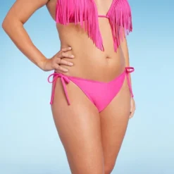 Women's V-Front Side-Tie High Leg Extra Cheeky Bikini Bottom - Wild Fable™ Magenta -Wild Fable GUEST 3dafea14 c540 4a89 836a a786a62e3392