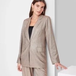 Women's Oversized Glitter Blazer - Wild Fable™ Copper -Wild Fable GUEST 416d557e 52a3 4709 91fa cd4f06925613