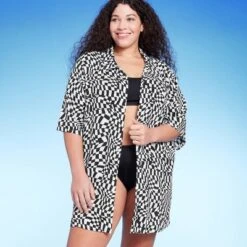 Women's Button-Up Cover Up Short Sleeve Shirtdress - Wild Fable™ -Wild Fable GUEST 4194e771 400b 417b aa05 396f022d325a