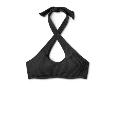 Women's Cross Front Pucker Textured Halter Bikini Top - Wild Fable™ 5 Women's Cross Front Pucker Textured Halter Bikini Top - Wild Fable™ - Image 5