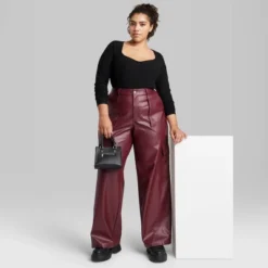 Women's High-Rise Straight Leg Faux Leather Cargo Pants - Wild Fable™ -Wild Fable GUEST 45f2e669 18fe 42ef a5c5 6f85d7257550