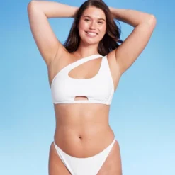 Women's Cut Out One Shoulder Bikini Top - Wild Fable™ -Wild Fable GUEST 49cc38b1 8582 4ab0 a85a 4d527cba5621