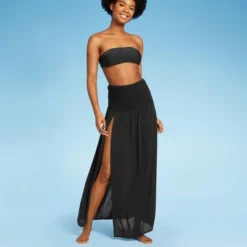 Women's Smocked High Slit Convertible Cover Up Dress - Wild Fable™ -Wild Fable GUEST 4a259241 5240 4eaa a845 7416b43b706a