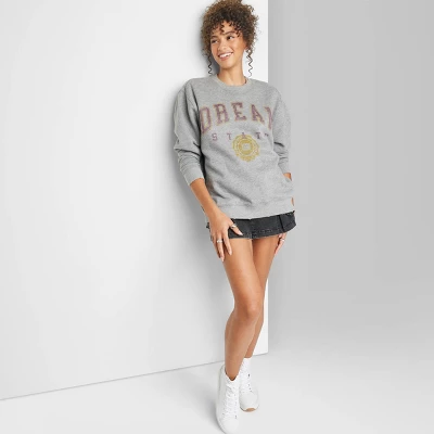 Women's Oversized Dream State Graphic Sweatshirt - Wild Fable™ Heather Gray 3 Women's Oversized Dream State Graphic Sweatshirt - Wild Fable™ Heather Gray - Image 3