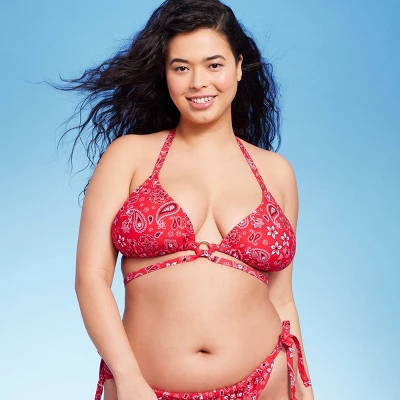 Women's Ring Front Strappy Triangle Bikini Top - Wild Fable™ 11 Women's Ring Front Strappy Triangle Bikini Top - Wild Fable™ - Image 11