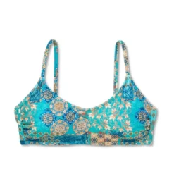 Women's Scoop Front Bralette Bikini Top - Wild Fable™ Blue Patchwork Print 12 Women's Scoop Front Bralette Bikini Top - Wild Fable™ Blue Patchwork Print -Wild Fable GUEST 533a67a8 b269 422c a8fc 46004757e68e
