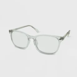 Women's Crystal Rectangle Blue Light Filtering Glasses - Wild Fable™ Clear