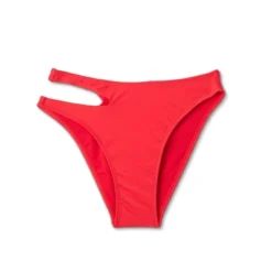 Women's Side Cut Out Mid-Rise High Leg Cheeky Bikini Bottom - Wild Fable™ Red -Wild Fable GUEST 56697d2a 7a4c 42e5 8532 65691f55aa41