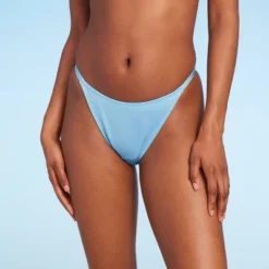 Women's Low-Rise Cheeky High Leg Bikini Bottom - Wild Fable™ Blue Lurex -Wild Fable GUEST 57063fe1 3af3 4899 8615 c666b30ada9a