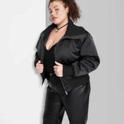 Women's Satin Bomber Jacket - Wild Fable™ 7 Women's Satin Bomber Jacket - Wild Fable™ -Wild Fable GUEST 5a2e537b 386f 4b86 b4c1 4c96042aeab6