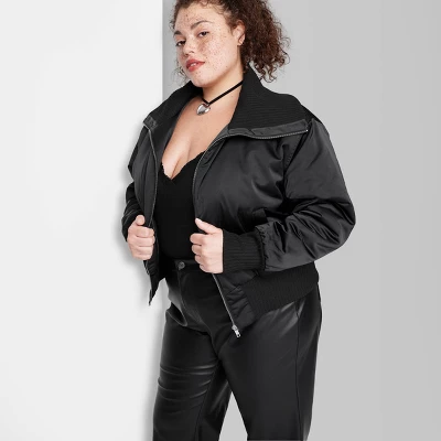 Women's Satin Bomber Jacket - Wild Fable™ 3 Women's Satin Bomber Jacket - Wild Fable™ - Image 3
