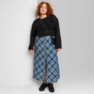 Women's Button-Front Printed Midi Skirt - Wild Fable™ 4 Women's Button-Front Printed Midi Skirt - Wild Fable™ - Image 4