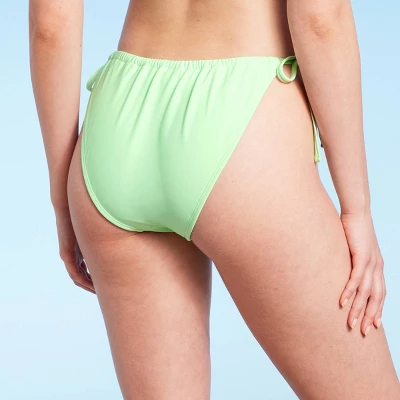 Women's Adjustable Coverage Side-Tie Bikini Bottom - Wild Fable™ Light Green 1 Women's Adjustable Coverage Side-Tie Bikini Bottom - Wild Fable™ Light Green