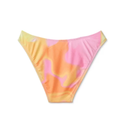 Women's High Leg Cheeky Bikini Bottom - Wild Fable™ Pink/Orange/Yellow Tie-Dye 6 Women's High Leg Cheeky Bikini Bottom - Wild Fable™ Pink/Orange/Yellow Tie-Dye - Image 6