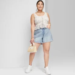 Women's High-Rise Cutoff Midi Jean Shorts - Wild Fable™ -Wild Fable GUEST 6b130dbf b9d8 451b 9345 89aecdfea6b5