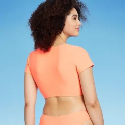 Women's Twist-Front Short Sleeve Bralette Bikini Top - Wild Fable™ -Wild Fable GUEST 6b1d3443 08f7 4a7d 8d4f 61b0390846f8