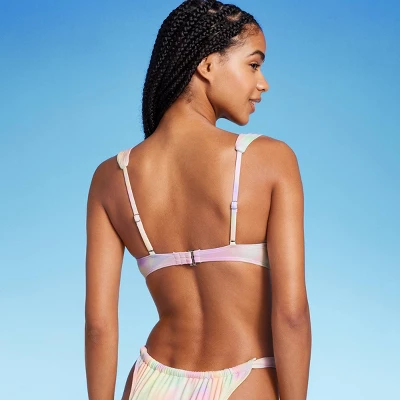 Women's Mesh Overlay Underwire Bikini Top - Wild Fable™ Multi Swirl Print 1 Women's Mesh Overlay Underwire Bikini Top - Wild Fable™ Multi Swirl Print