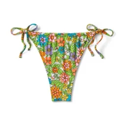 Women's Side-Tie Adjustable Coverage Ultra High Leg Bikini Bottom - Wild Fable™ Floral Print -Wild Fable GUEST 7199a5c5 a02c 4736 b574 9a45d121944f