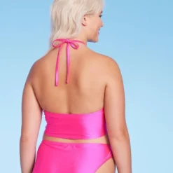 Women's Longline Wrap Halter Bikini Top - Wild Fable™ Pink Shine -Wild Fable GUEST 720c0450 e2ac 4c53 8fb8 19fcb558217b