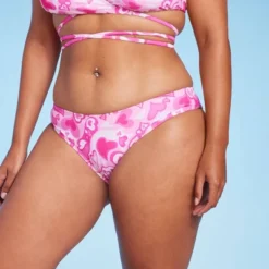 Women's Cheeky Bikini Bottom - Wild Fable™ Pink Heart Print -Wild Fable GUEST 72845038 213d 407f 8140 3a3f61228c83