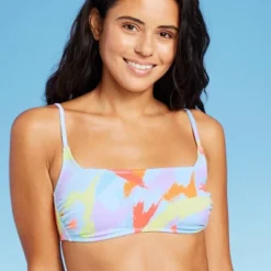 Women's Ribbed Square Neck Bralette Bikini Top - Wild Fable™ -Wild Fable GUEST 756d70c5 5ea2 4ae5 8b62 41b5c63d1b1e