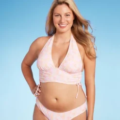 Women's Cinch Side Longline Halter Bikini Top - Wild Fable™ Multi Floral Print -Wild Fable GUEST 7e310a26 a376 4489 8733 0755d60647c1