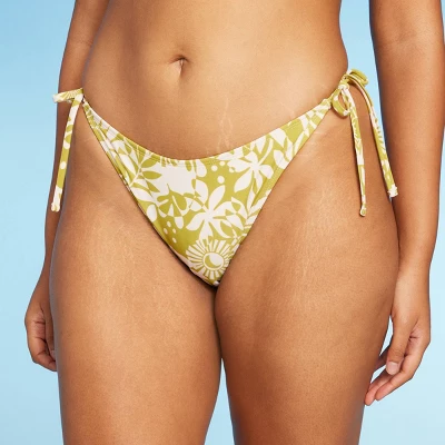 Women's Side-Tie Low-Rise Cheeky High Leg Bikini Bottom - Wild Fable™ 3 Women's Side-Tie Low-Rise Cheeky High Leg Bikini Bottom - Wild Fable™ - Image 3