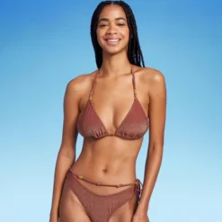 Women's Beaded Strap Triangle Bikini Top - Wild Fable™ 12 Women's Beaded Strap Triangle Bikini Top - Wild Fable™ -Wild Fable GUEST 82e31591 3d51 4db5 a021 70ed75854694